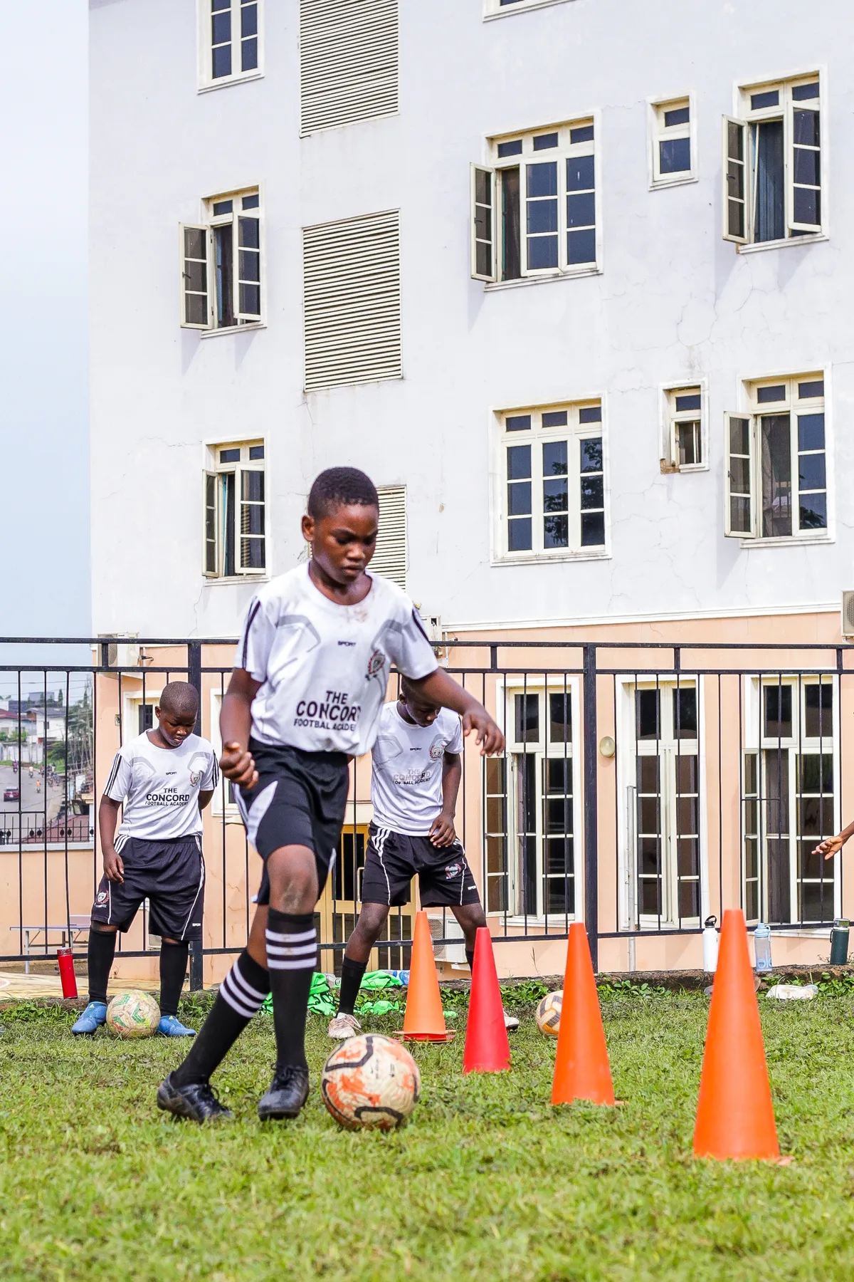 Player completing a speed and movement drill